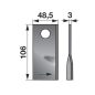 Kaszapenge készlet bal Vicon 106 x 48,5 x 3 mm Radura (25 db)