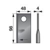 Kaszapenge készlet jobb Pöttinger 98 x 48 x 4 mm Radura (25 db)