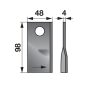 Kaszapenge készlet bal Knüsel 98 x 48 x 4 mm Radura (25 db)