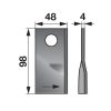 Kaszapenge készlet bal Pöttinger 98 x 48 x 4 mm Radura (25 db)