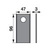 Kaszapenge készlet SIP 96 x 47 x 3 mm Radura (25 db)
