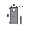 Kaszapenge készlet jobb Samasz 115 x 48 x 4 mm MWS (20 db)