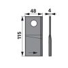 Kaszapenge készlet bal Samasz 115 x 48 x 4 mm MWS (20 db)