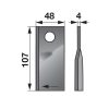 Kaszapenge készlet jobb Vicon 107 x 48 x 4 mm Prillinger (25 db)