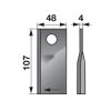 Kaszapenge készlet jobb Deutz-Fahr 107 x 48 x 4 mm Prillinger (25 db)