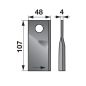 Kaszapenge készlet bal Massey Ferguson 107 x 48 x 4 mm Prillinger (25 db)