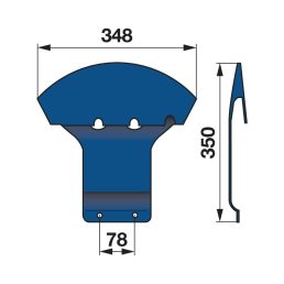 Csúszótalp középső BCS 590.31644, 590.31648