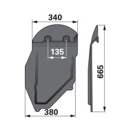   Csúszótalp belső BCS 590.32610, 590.36026, 590.36625, 590.39685