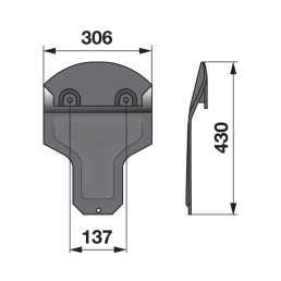 Csúszótalp középső BCS 590.32613, 590.36630, 590.39668