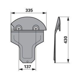   Csúszótalp külső jobb BCS 590.32616, 590.36635, 590.39687