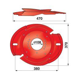   Kaszatárcsa bal Reform 225.611.271, 225.611.352, 225611952, 3208.01.03.24