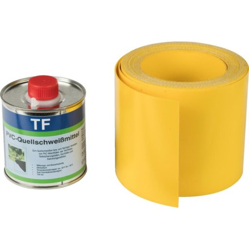 Védőponyva javítókészlet ragasztóval együtt - 10 x 500 cm, sárga