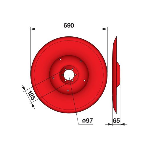 Csúszótányér Pöttinger 00+640.088+0