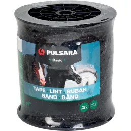   Villanypásztor szalag Basic Pulsara hossz 200 m, szélesség 40 mm, Terra-Fekete 082803