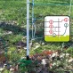   Farkasháló kék Combo Gallagher magasság 120 cm, hossz 50 m, 14 db hegyes cölöppel 092376