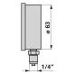 Manométer 60 bar, dm 63 mm, G1/4 U