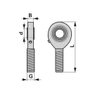 Menetes gömbfej ZEN GAL40DO2RS bal menettel (Ø40 mm x M39)