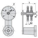 Feszítő lánckerék kétsoros ZN 40-4