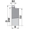 Szerelhető agyas lánckerék simplex 06B-1 (3/8" x 7/32") - 17 fog