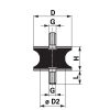 Rezgéscsillapító gumibak AT típus M8 - 30 x 20 mm