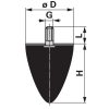 Rezgéscsillapító gumibak KP típus M10 - 50 x 58 mm