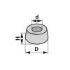 Rezgéscsillapító gumibak ütköző típus - 40 x 46 mm
