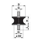 Rezgéscsillapító gumibak Longlife AT típus M10 - 60 x 60 mm