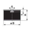 Rezgéscsillapító gumibak Gopart 5. típus M4 - 10 x 10 mm (V2A)
