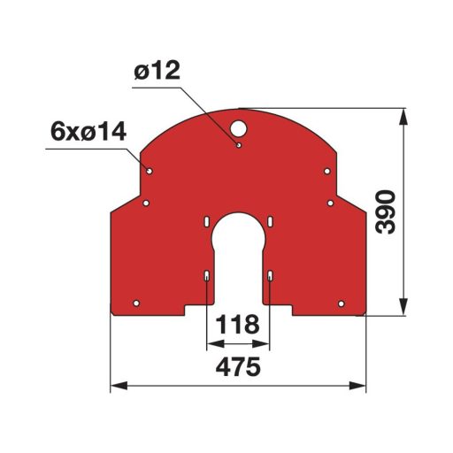 Csúszótalp felső Fella 133932, 131733, 130692