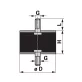   Rezgéscsillapító gumibak Gopart 1. típus M4 - 15 x 10 mm (V2A)