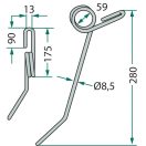 Magtakaró pálca hátsó Kuhn 53039100