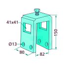 Nyomlazító kapa tartó csavarokkal 40 x 40 mm kerethez