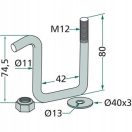 Magtakaró pálca tartó M12 40 x 40 mm-es kerethez