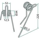 Magtakaró pálca hátsó 45° Rabe 90041523, 9004.15.23