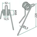 Magtakaró pálca hátsó 45° Pöttinger 7990041523, 79+9004.15.23