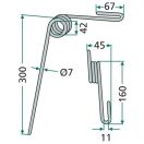 Magtakaró pálca hátsó 15° Rabe 90041521, 9004.15.21
