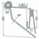 Magtakaró pálca első 45° Rabe 90041522, 9004.15.22