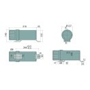 Irattartó henger nagy Ø104 x 310 mm