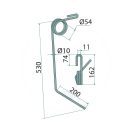 Magtakaró pálca bal Kverneland AC431802, 431802