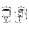 Hella Fényvető LED munkalámpa négyzet alakú 2000 lm 30 W