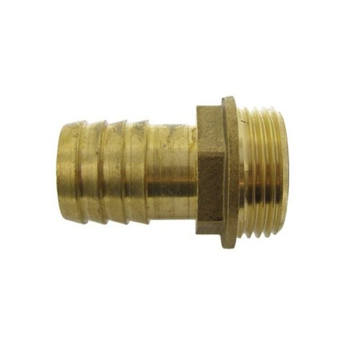 Sárgaréz tömlővég külső menetes hatlapú rásegítéssel 1/2" x 10 mm