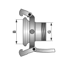 Perrot csatlakozó M-elem menettel 3" / 3"