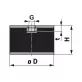   Rezgéscsillapító gumibak Gopart 5. típus M10 - 50 x 40 mm (V2A)