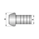 Perrot csatlakozó V-elem tömlőcsonkkal 90° 5" - 127 mm tömlőhöz