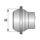 Olasz csatlakozó M-elem és V-elem 90° - 6" / 6"