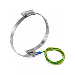   Spiráltömlő bilincs földeléssel DTE 9 mm széles - 105-125 mm