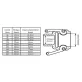   Camlock csatlakozó D típusú belső menettel 1 1/2" - 1 1/2" menet (Alumínium)