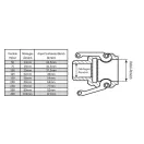 Camlock csatlakozó B típusú külső menettel 1/2" - 1/2" menet (Rozsadamentes acél)