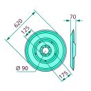 Csúszótányér Vicon VGXD-441K0, XD-441K0
