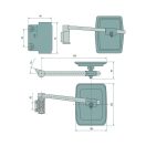 Visszapillantó tükör bal Same 0.008.2805.410, 0.008.2805.4/10